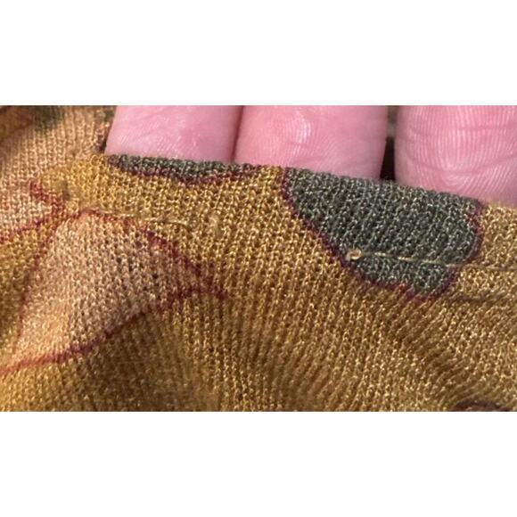 Urban Outfitter Floral Crop Top Size XS Long Sleeve Boho Festival Ruched Cut Out - Picture 9 of 9